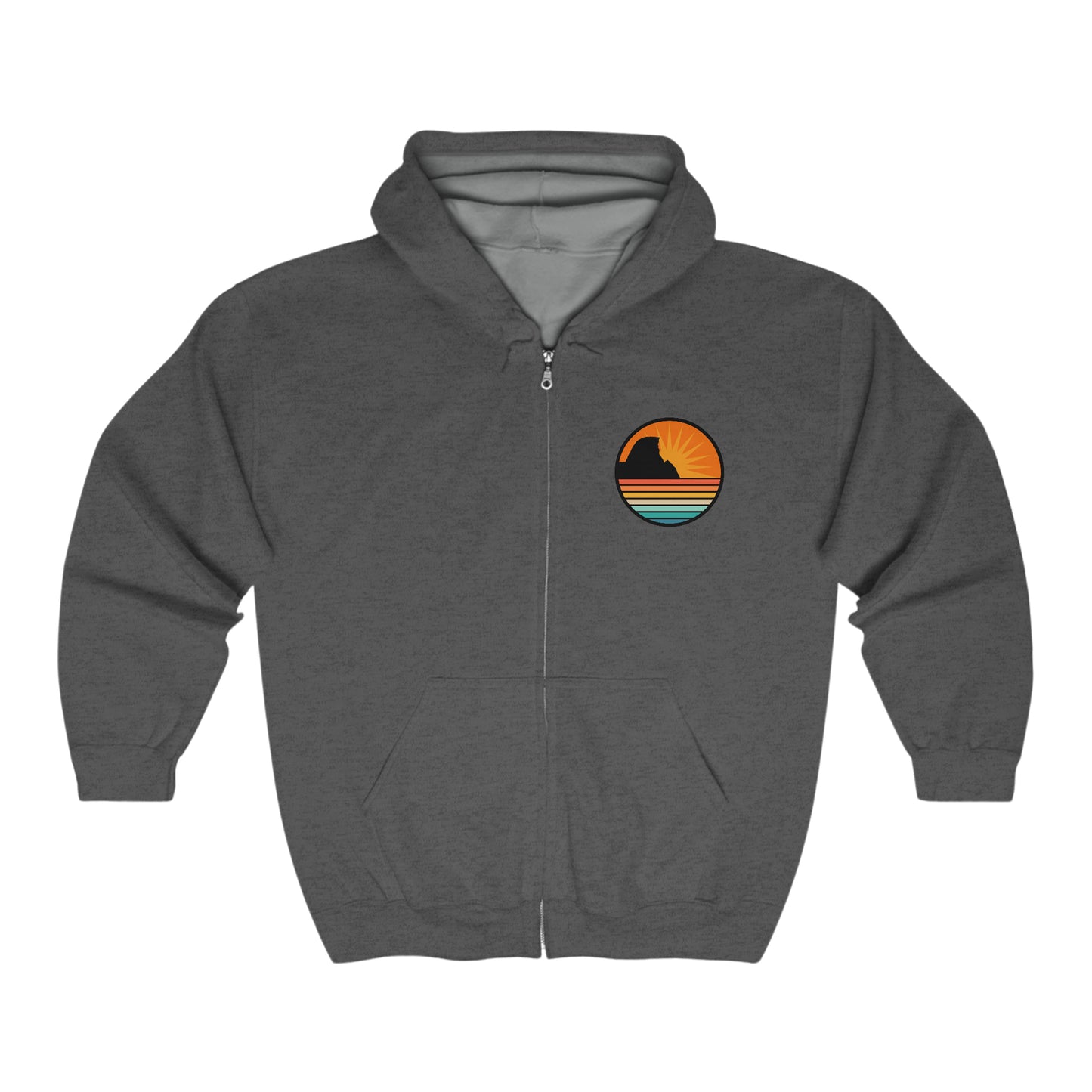 Kissing Rock Image Full Zip Hoodie