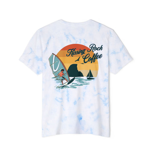 Soft Style Surf Design Tie-Dyed T-Shirt