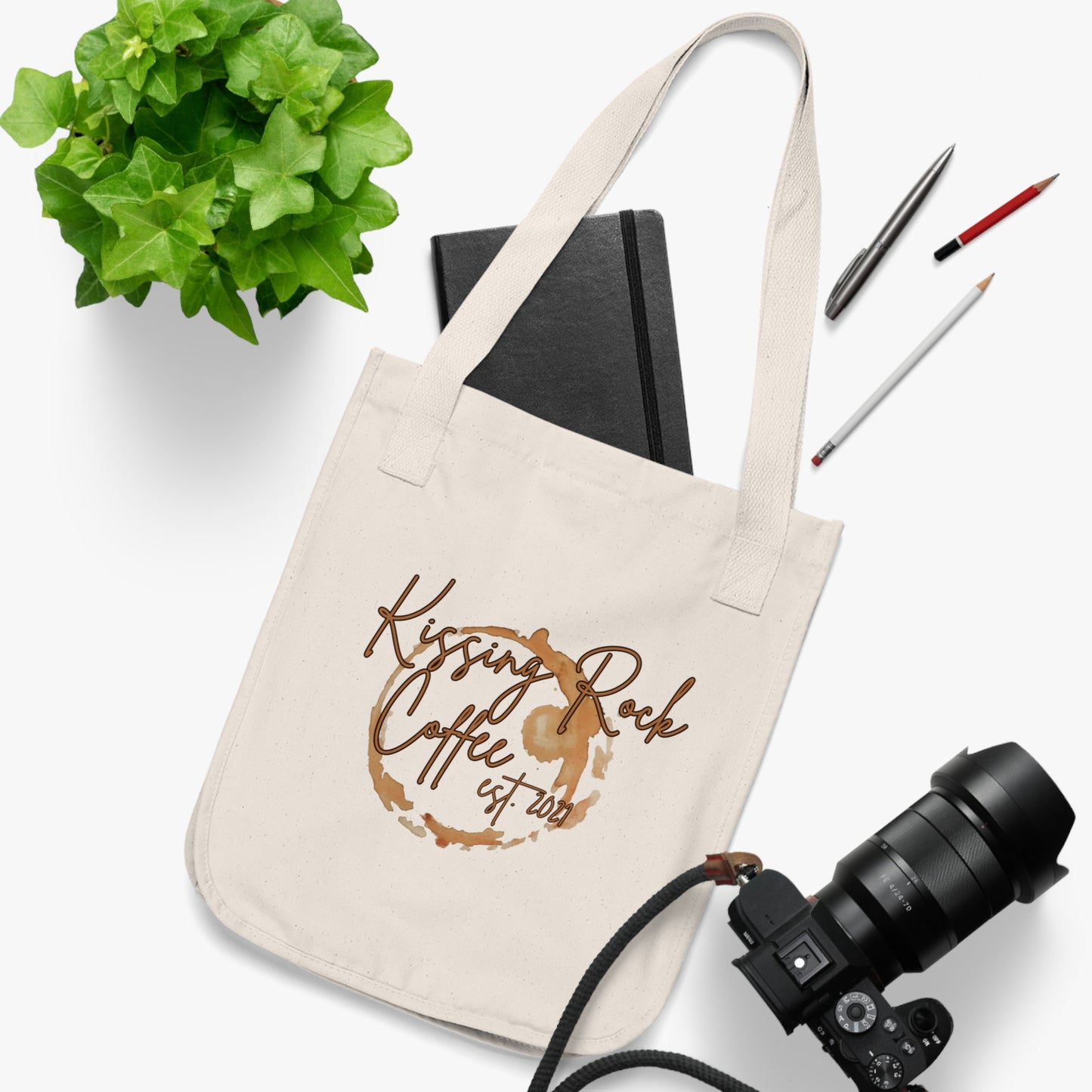 Coffee Stain Tote Bag — Gold Beach, Oregon Coffee Cup Canvas Tote