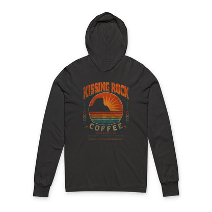 Hooded Long Sleeve Tee — Retro Sunrise