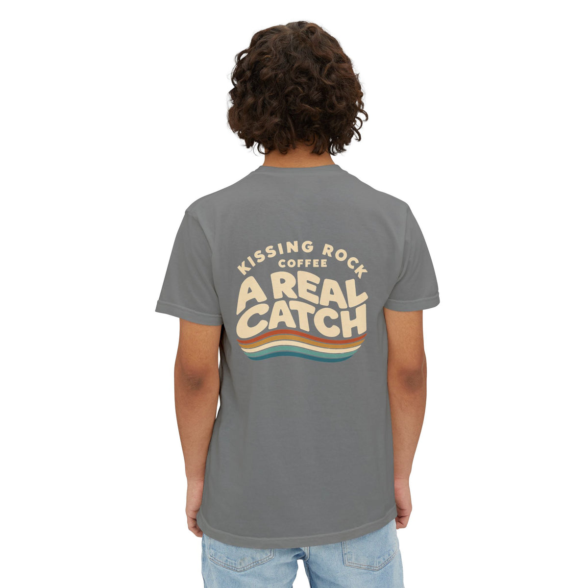 Kissing Rock Coffee: A Real Catch Vintage Graphic T-Shirt