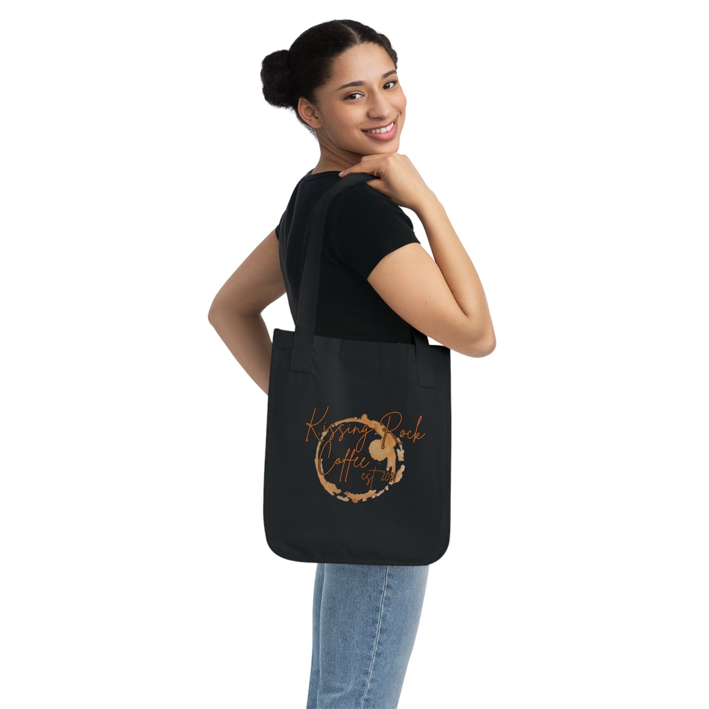 Coffee Stain Tote Bag — Gold Beach, Oregon Coffee Cup Canvas Tote