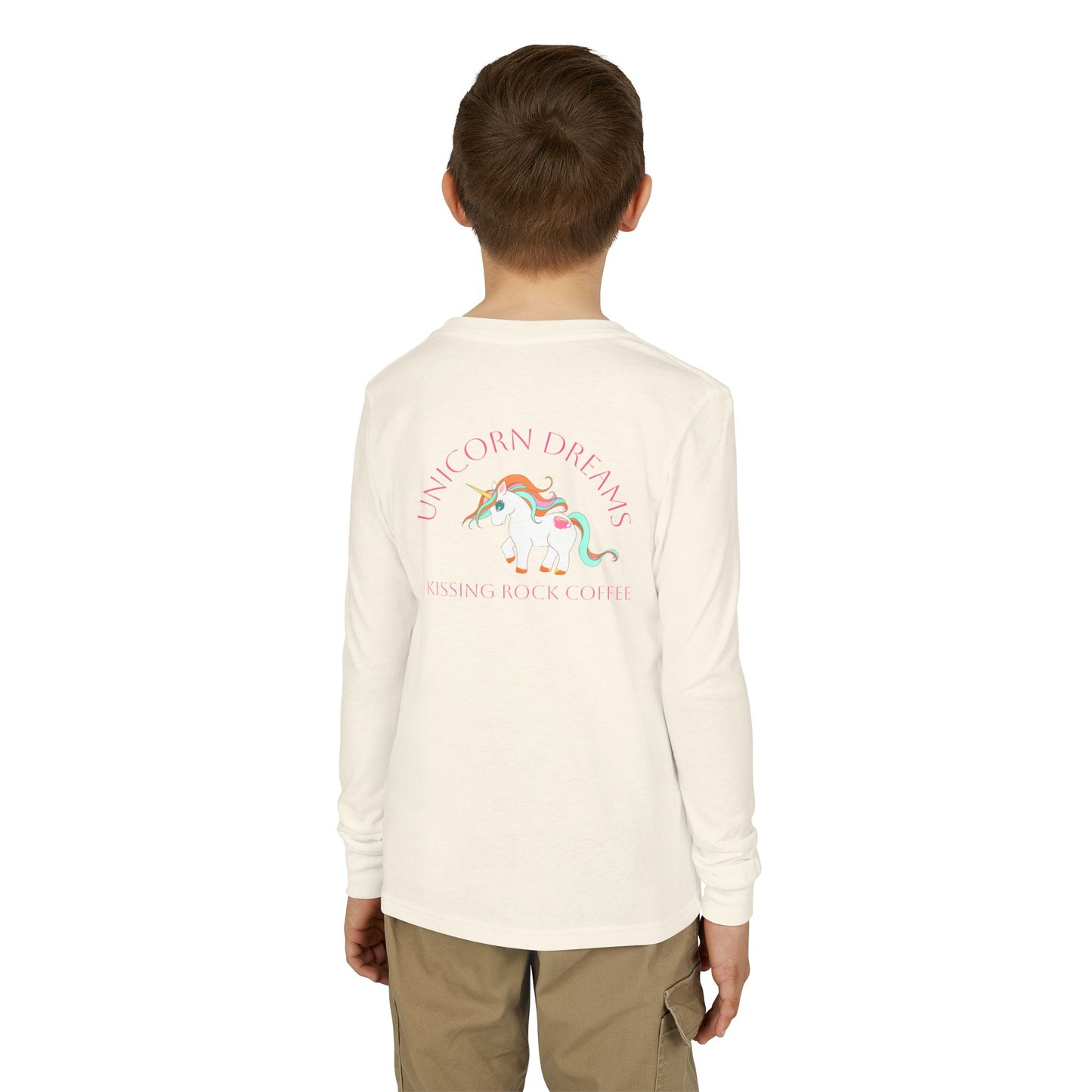Youth Long Sleeve Tee — "Unicorn Dreams" Kids Graphic Shirt