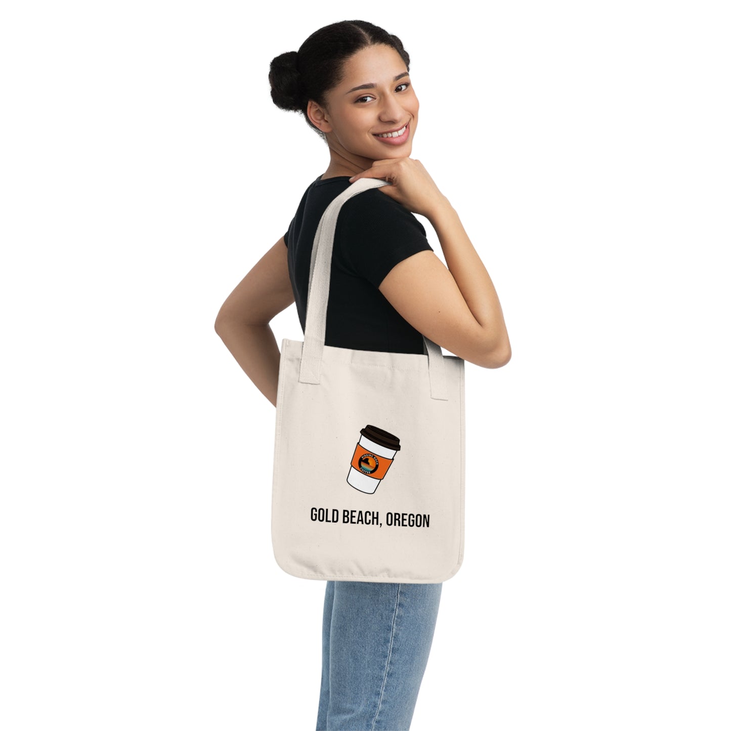 Tote Bag — Gold Beach, Oregon Coffee Cup Canvas Tote